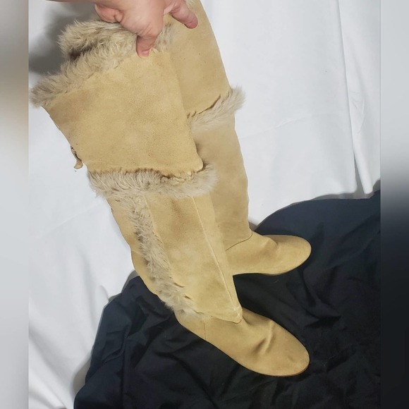 Aldo Chirdon Thigh High Faux Fur Boots - Picture 3 of 4